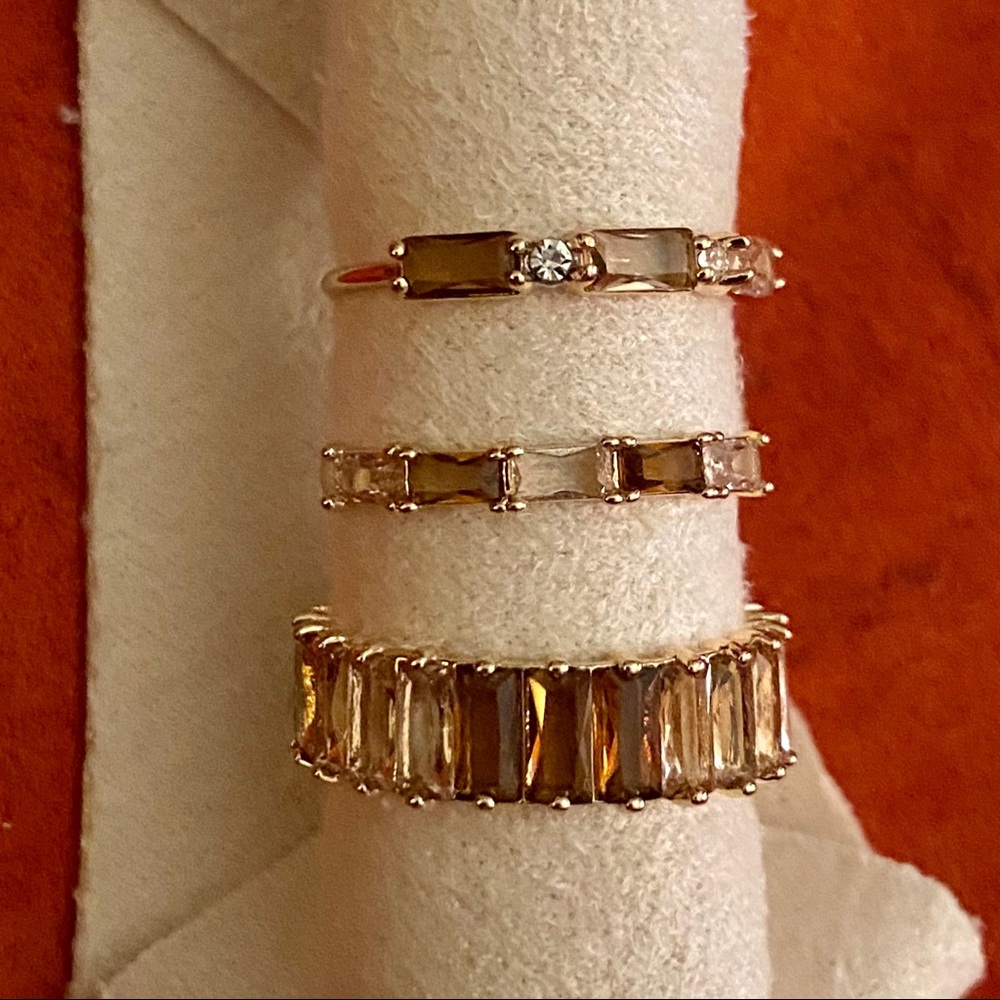 Anthropologie Triple Band Ring Set - Picture 2 of 4